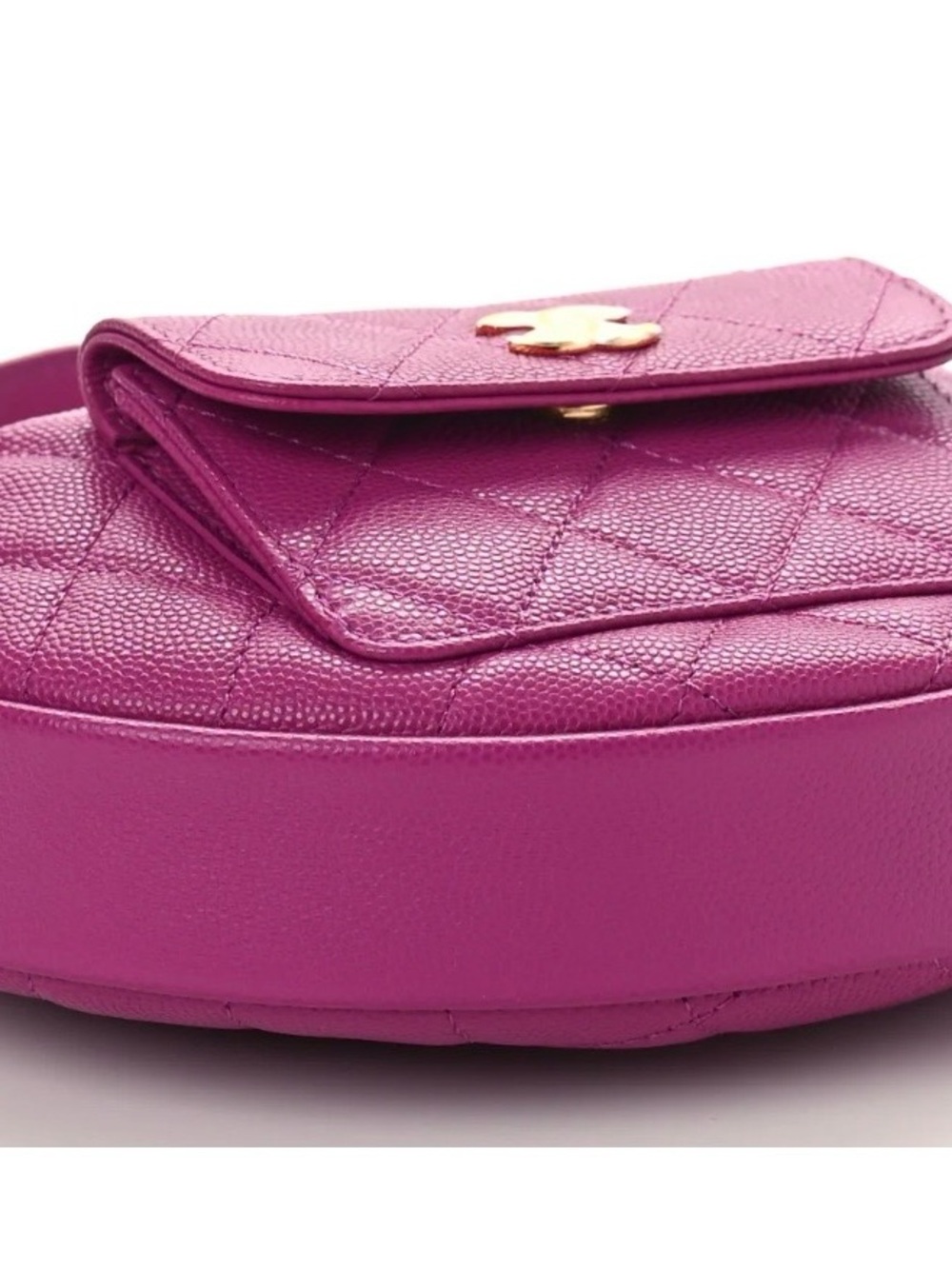 Caviar Quilted Polly Pocket Pouch Hobo Pink - Picture 7 of 7